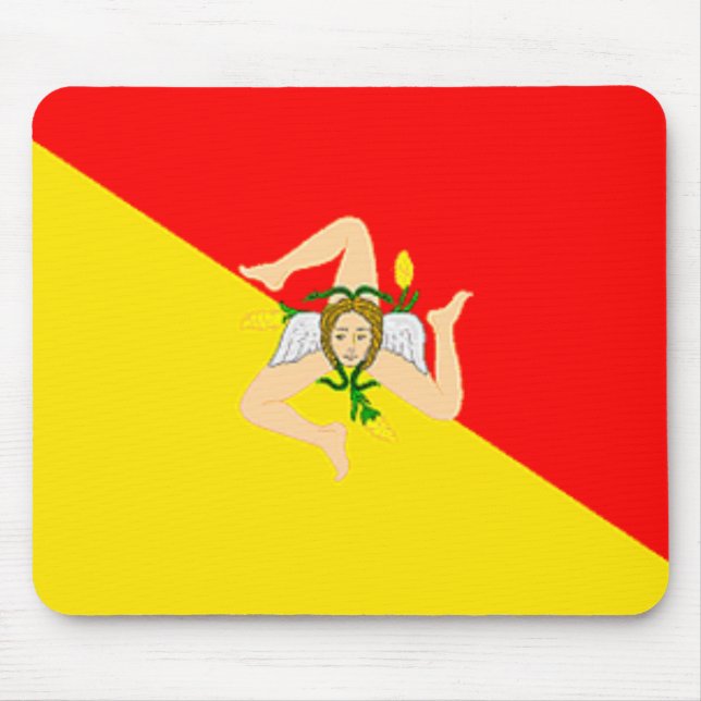Tapis De Souris Drapeau Mousepad de la Sicile (Devant)