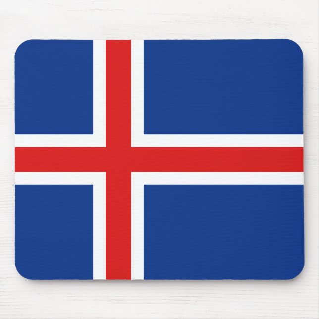Tapis De Souris Drapeau Mousepad de l'Islande (Devant)