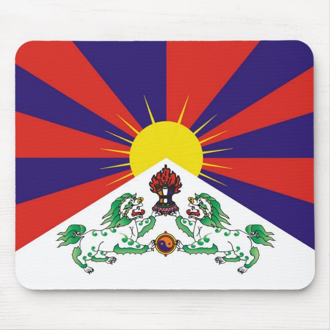 Tapis De Souris Drapeau Mousepad du Thibet (Devant)