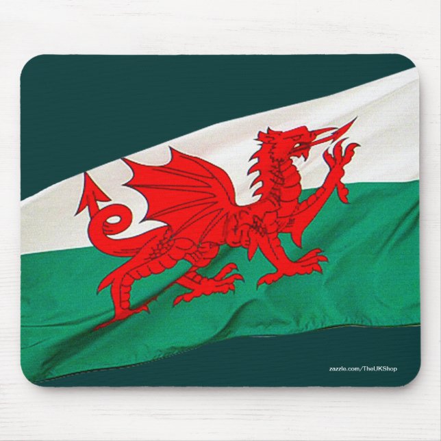 Tapis De Souris Drapeau national du Pays de Galles, Le Dragon Roug (Devant)