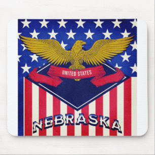 Tapis De Souris Drapeau Nebraska USA