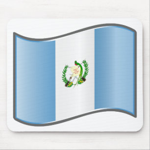Tapis De Souris Drapeau ondulé du Guatemala