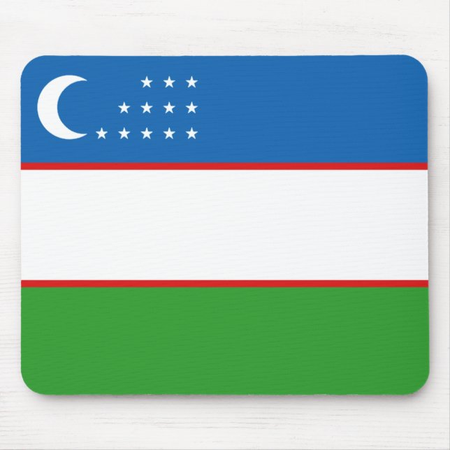 Tapis De Souris Drapeau ouzbek Mousepad (Devant)