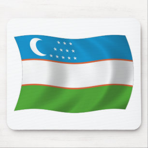 Tapis De Souris Drapeau ouzbek Mousepad