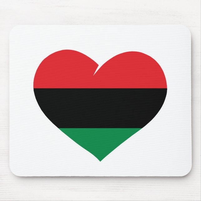 Tapis De Souris drapeau panafricain cœur histoire noire afro-améri (Devant)