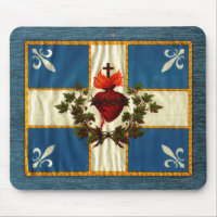 Drapeau Québec antique Carillon Sacré-Cœur