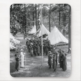 Tapis De Souris Drapeau-Relèvement de fille scout : 1919