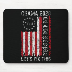 Tapis De Souris Drapeau Rétro Vintage Obama Patriotique 2028 Polit