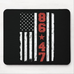 Tapis De Souris Drapeau rétro Vintage USA 86 47 Anti Trump