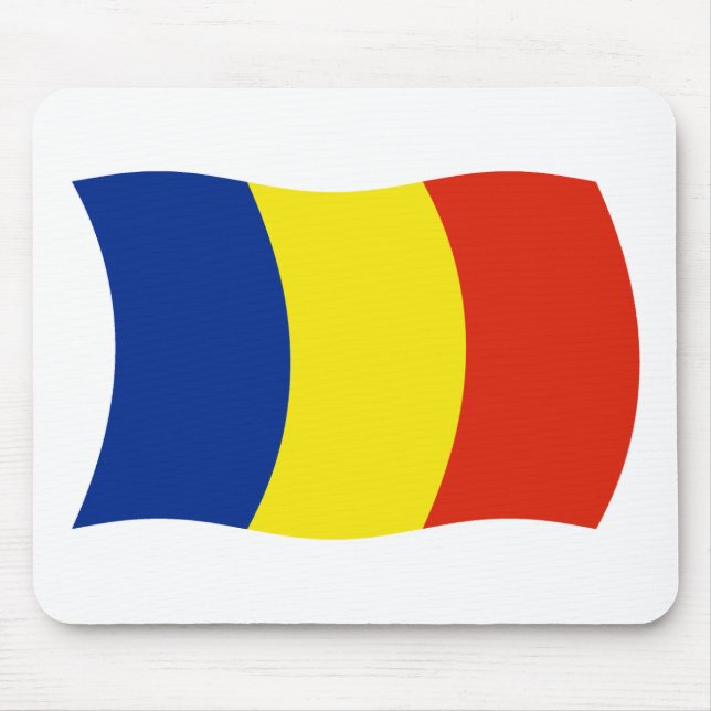 Tapis De Souris Drapeau roumain Mousepad (Devant)