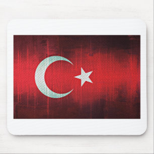 Tapis De Souris Drapeau stylisé de la Turquie