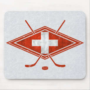 Tapis De Souris Drapeau suisse Suisse de hockey sur glace