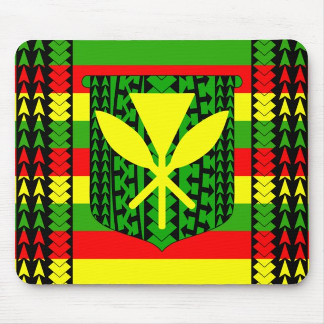 Tapis De Souris Drapeau tribal de Kanaka Maoli (Devant)