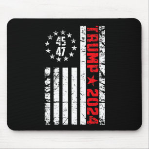 Tapis De Souris Drapeau Trump 2024 - 45 47 Trump Betsy Ross Drapea