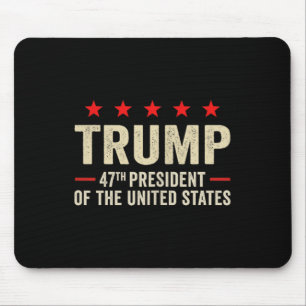 Tapis De Souris Drapeau Trump 2025 (à l'arrière) 47ème Président T