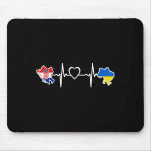 Tapis De Souris Drapeau ukrainien croate - Ukraine Croatie Batteme
