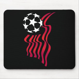 Tapis De Souris Drapeau Usa Patriotique Amoureux De Football Pour 
