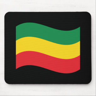 Tapis De Souris Drapeau vert, or (jaune) et rouge