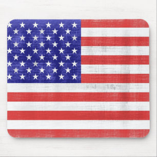 Tapis De Souris Drapeau vintage Etats-Unis Mousepad