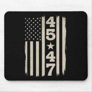 Tapis De Souris Drapeau vintage USA 45 47 Trump 47e président