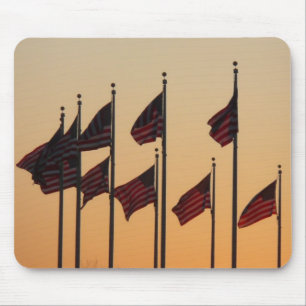 Tapis De Souris Drapeaux au coucher du soleil American Patriotic U