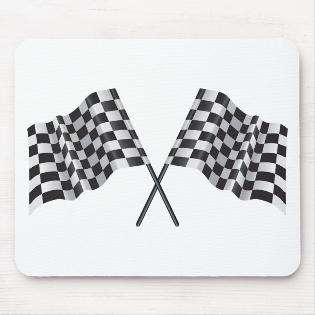 Tapis De Souris drapeaux croisés checkered (Devant)