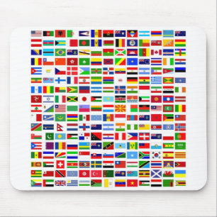 Tapis De Souris Drapeaux mondiaux Mousepad