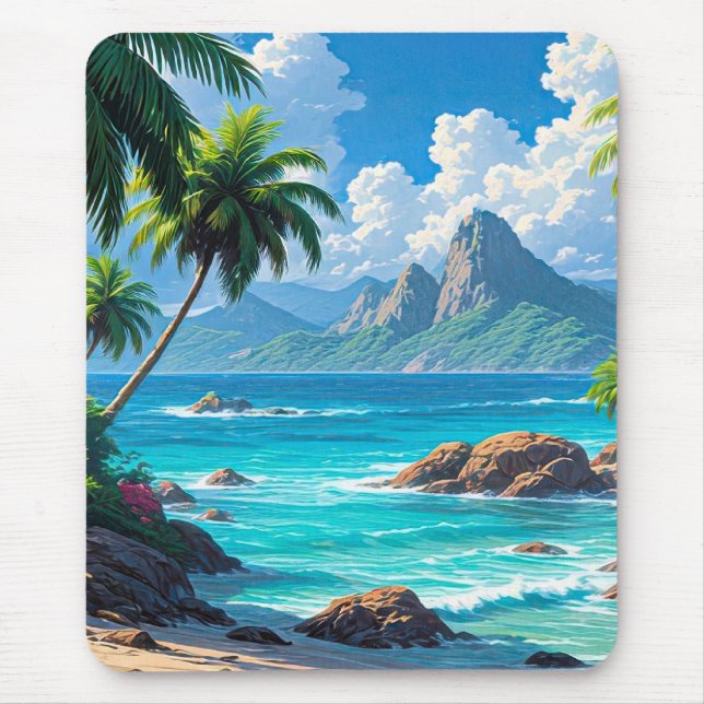 Tapis De Souris Dream On, Tropical Paradise, (Devant)