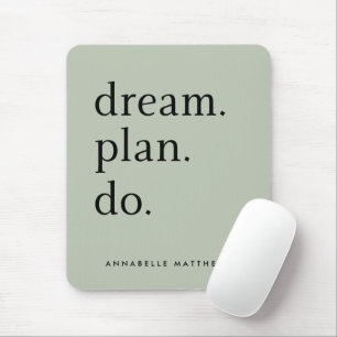 Tapis De Souris Dream Plan Do   Moderne minimaliste Vert Sage