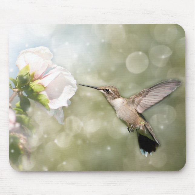 Tapis De Souris Dreamy Hummingbird en vol (Devant)