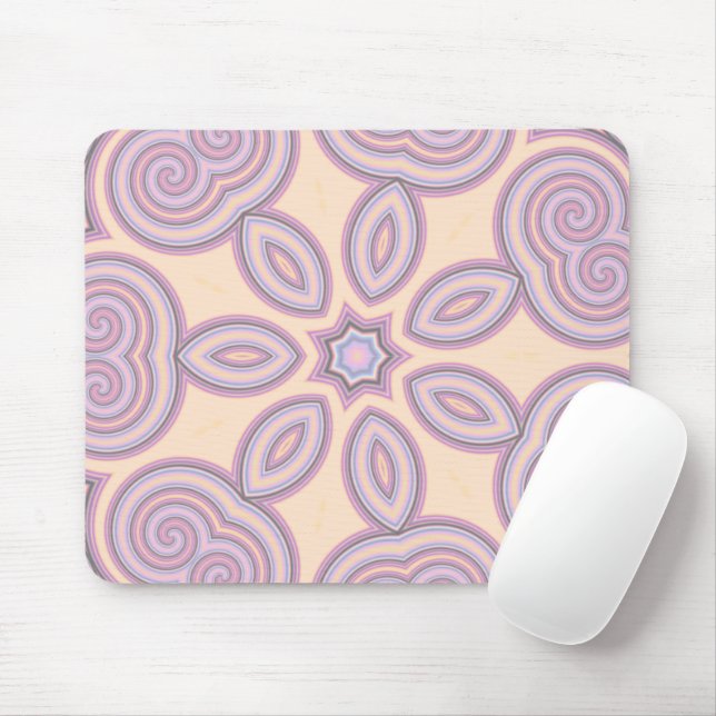 Tapis De Souris Dreamy Swirls - Pastel Motif psychédélique (Avec souris)