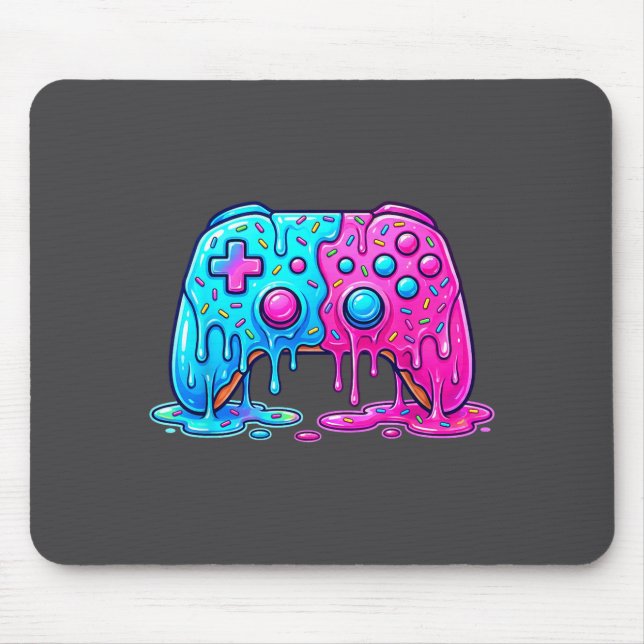 Tapis De Souris Drip Gamer Controller Boys Video Game Retro Gaming (Devant)