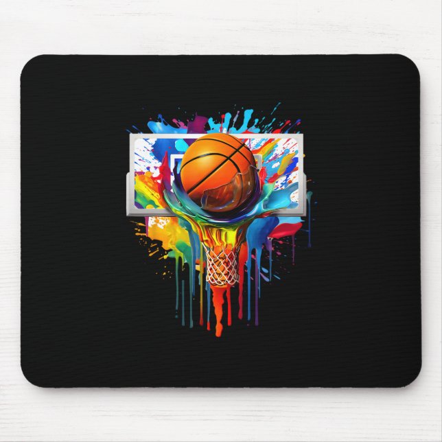 Tapis De Souris Drip Sketll Paint Splash Dripping Sketll Slam Dunk (Devant)