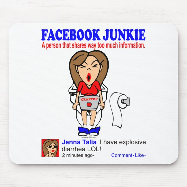 TAPIS DE SOURIS DROGUÉ DE FACEBOOK (Devant)