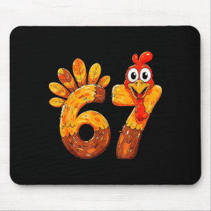Tapis De Souris Drôle 67 Action de grâce 6 7 Mème Humour Dinde Enf