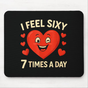 Tapis De Souris Drôle 67 Mème Six Sept Cœur Saint-Valentin Hommes