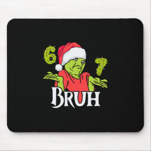 Tapis De Souris Drôle 6 7 Bruh Joyeux Noël Santa 67 Mème Hommes W