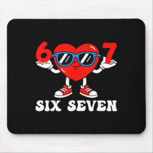 Tapis De Souris Drôle 6 7 Mème Cœur Gen Alpha Six Sept 67 Saint-Va