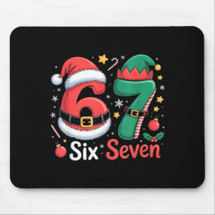 Tapis De Souris Drôle 6 7 Mème Elf Santa Noël Six Sept Enfant F