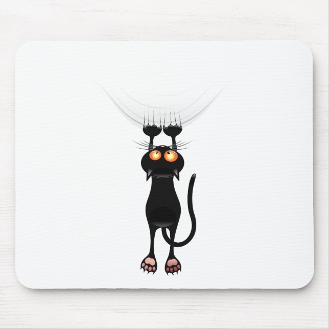 Tapis De Souris Drôle Accrocher sur le chat (Devant)
