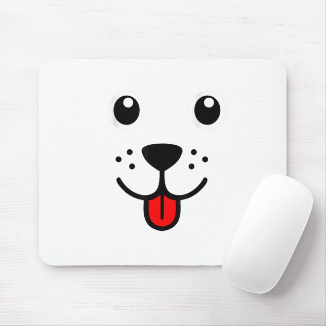 Tapis De Souris Drôle Animal De Compagnie Chien Chiot Émoticône Vi (Avec souris)