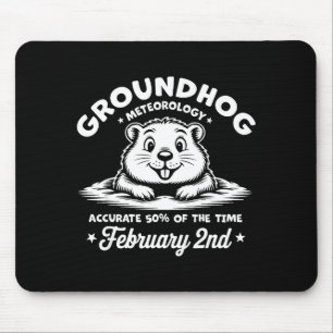 Tapis De Souris Drôle Bonne Jour de la marmotte 2 février Météo de