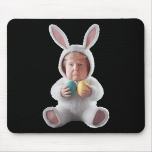 Tapis De Souris Drôle Bunny Pâques Trump mème Joyeux jour de Pâque