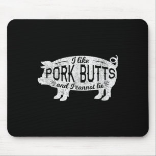 Tapis De Souris Drôle Cadeau Bbq J'Aime Les Boutons De Porc Et Je 