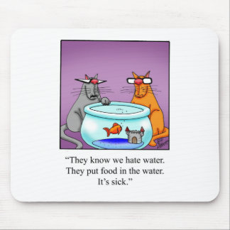 Tapis De Souris Drôle cadeau de dessin de chats!