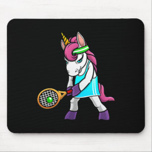 Tapis De Souris Drôle cadeau de tennis pour filles femmes Unicorn