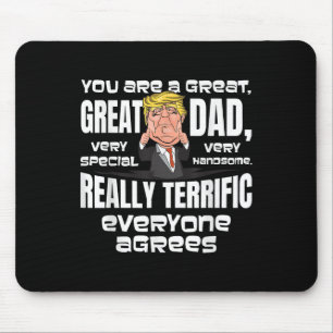 Tapis De Souris Drôle cadeau Donald Trump pour papa Pères de Noël