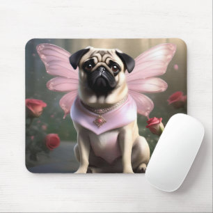 Tapis De Souris Drôle Carlin Fairy Princess,