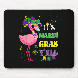 Tapis De Souris Drôle Carnaval Idée cadeau Flamant rose Mardi Gras