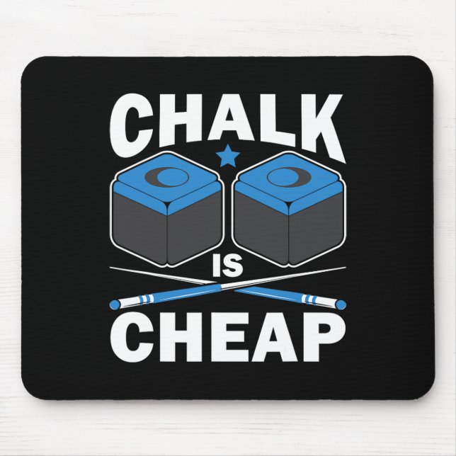 Tapis De Souris Drôle Chalk Est Bon Marché Joueur Billard Billard (Devant)